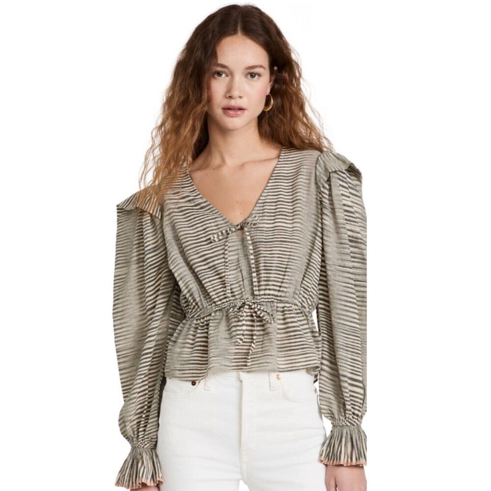 Ulla Johnson Ophelia Blouse Top in Okapi Womens Size 4 NWT